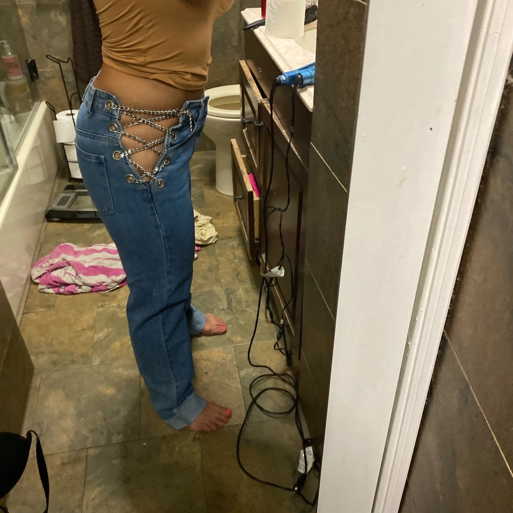 Chain side jeans - Picture 3 of 4